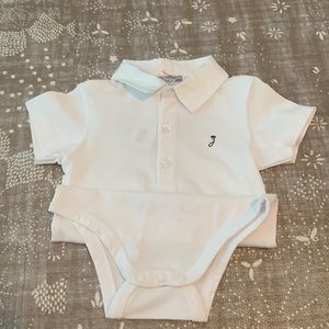 Jacadi White Polo SS Bodysuit 18mo
